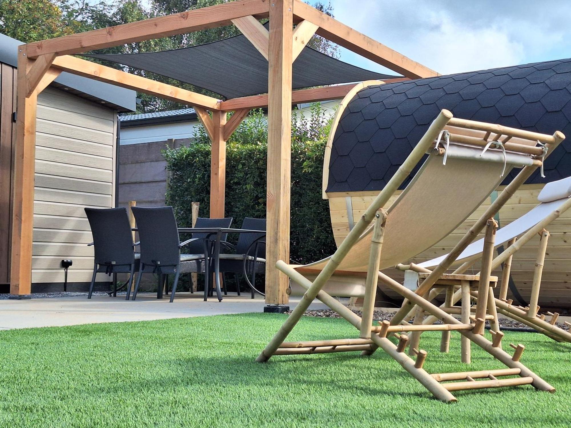 'Relax Lodge Sea' - Wellness Lodge In Zeeland - Private Sauna - Airco - Garden - Outdoor Swimming Pool - Free Wifi, Towels & Bed Linen Heinkenszand Exterior photo